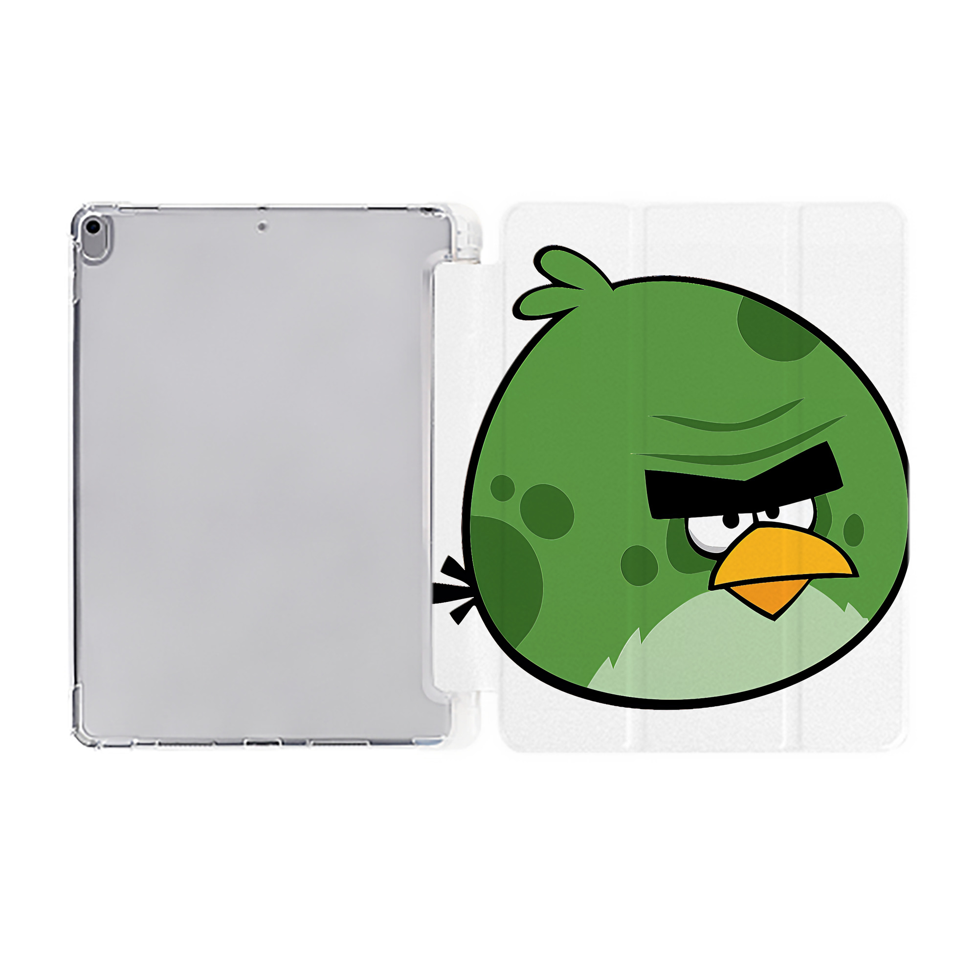 （画像用） Angry Birds アングリーバード IPad ケース ペン収納付き 三つ折りスタンド PUレザー×シリコン 対応機種9.5/10.5/10.9インチ